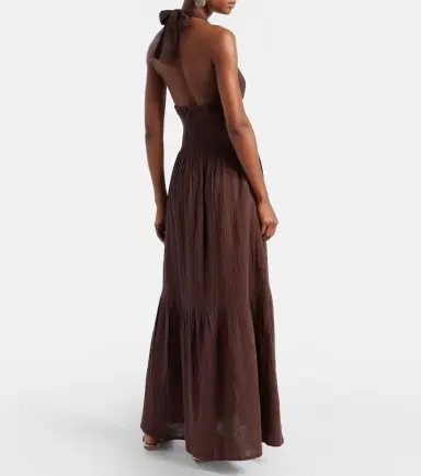 Melissa Odabash Shay halterneck cotton maxi dress | Thumbnail 3
