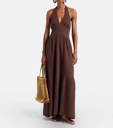 Melissa Odabash Shay halterneck cotton maxi dress | Thumbnail 5