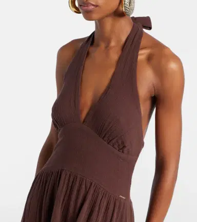 Melissa Odabash Shay halterneck cotton maxi dress | Thumbnail 6