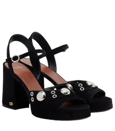 Valentino Garavani Embellished leather sandals | Thumbnail 1 Valentino Garavani Embellished leather sandals | Thumbnail 1