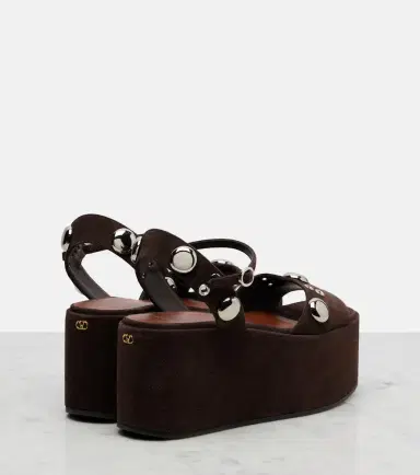 Valentino Garavani Embellished suede sandals | Thumbnail 3