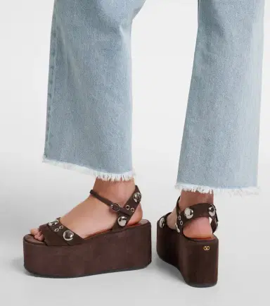 Valentino Garavani Embellished suede sandals | Thumbnail 5