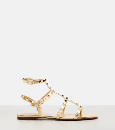 Valentino Garavani Rockstud metallic leather sandals | Thumbnail 3