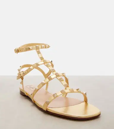 Valentino Garavani Rockstud metallic leather sandals | Thumbnail 4