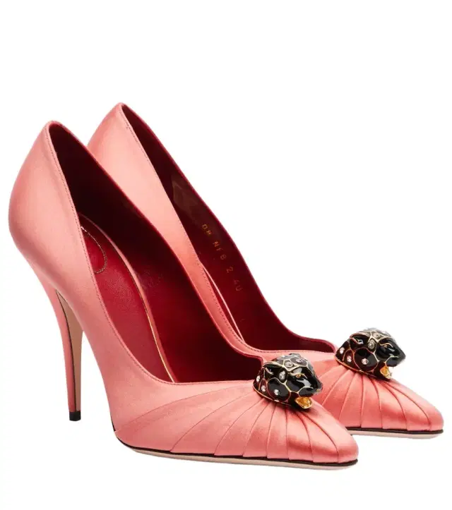 Valentino Garavani Pas De Chat 105 embellished satin pumps