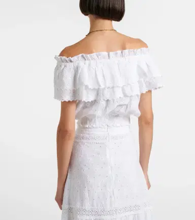 Melissa Odabash Ruth broderie anglaise cotton crop top | Thumbnail 3