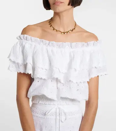 Melissa Odabash Ruth broderie anglaise cotton crop top | Thumbnail 5