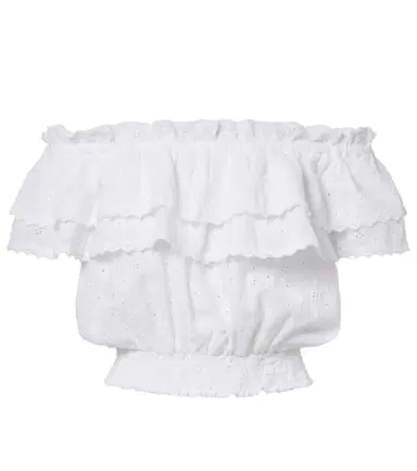 Melissa Odabash Ruth broderie anglaise cotton crop top | Thumbnail 1