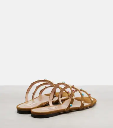 Valentino Garavani Embellished suede sandals | Thumbnail 2
