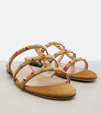 Valentino Garavani Embellished suede sandals | Thumbnail 3