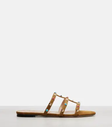 Valentino Garavani Embellished suede sandals | Thumbnail 4