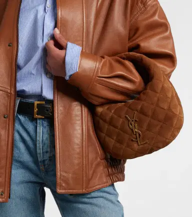 Saint Laurent Icarino Baby quilted suede top-handle bag | Thumbnail 5