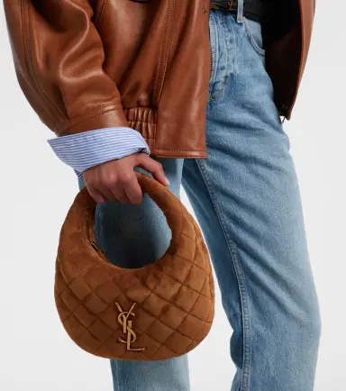 Saint Laurent Icarino Baby quilted suede top-handle bag | Thumbnail 6