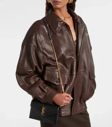 Saint Laurent Cassandre Envelope Small leather wallet on chain | Thumbnail 6