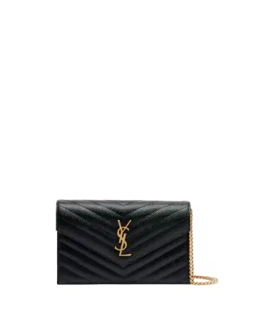 Saint Laurent Cassandre Envelope Small leather wallet on chain | Thumbnail 1