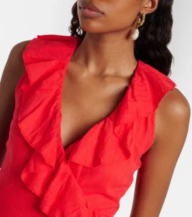 Melissa Odabash Molly ruffled cotton wrap dress | Thumbnail 3