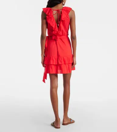 Melissa Odabash Molly ruffled cotton wrap dress | Thumbnail 4