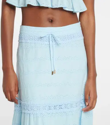 Melissa Odabash Alessia broderie anglaise cotton maxi skirt | Thumbnail 3
