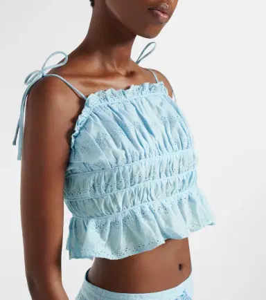 Melissa Odabash Freya broderie anglaise cotton crop top | Thumbnail 3 Melissa Odabash Freya broderie anglaise cotton crop top | Thumbnail 3