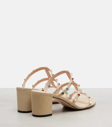 Valentino Garavani Embellished suede sandals | Thumbnail 3 Valentino Garavani Embellished suede sandals | Thumbnail 3