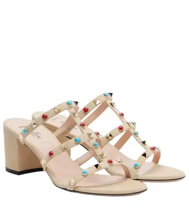 Valentino Garavani Embellished suede sandals | Thumbnail 1 Valentino Garavani Embellished suede sandals | Thumbnail 1
