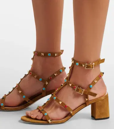 Valentino Garavani Rockstud embellished suede sandals | Thumbnail 6 Valentino Garavani Rockstud embellished suede sandals | Thumbnail 6