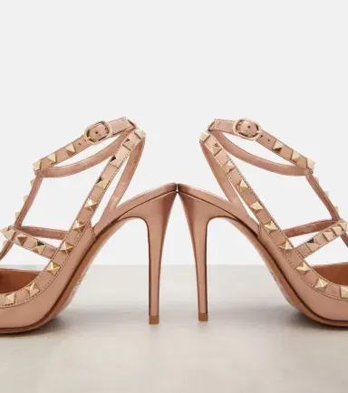 Valentino Garavani Rockstud 100 metallic leather pumps | Thumbnail 4