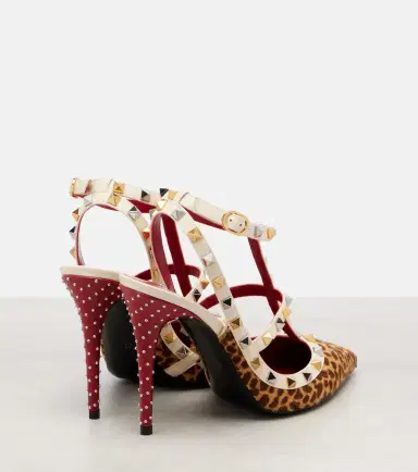 Valentino Garavani Rockstud 100 leopard-print calf hair pumps | Thumbnail 2