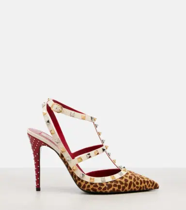 Valentino Garavani Rockstud 100 leopard-print calf hair pumps | Thumbnail 4