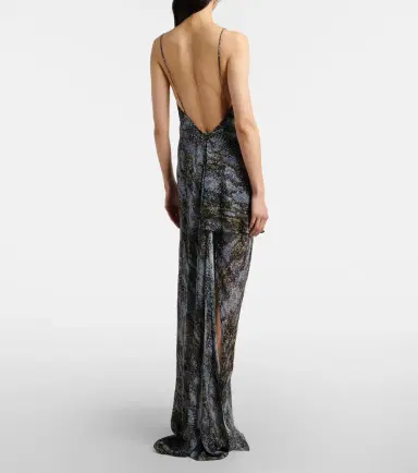 Christopher Esber Snake-print draped silk maxi dress | Thumbnail 3