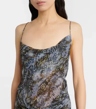 Christopher Esber Snake-print draped silk maxi dress | Thumbnail 4