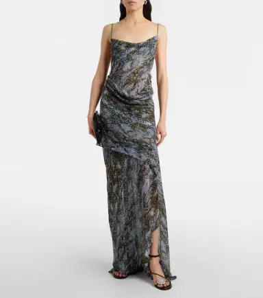 Christopher Esber Snake-print draped silk maxi dress | Thumbnail 5