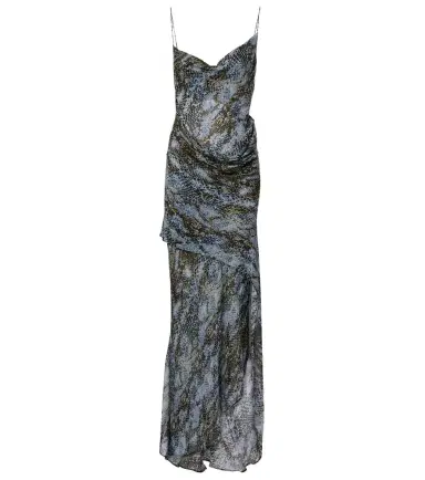 Christopher Esber Snake-print draped silk maxi dress | Thumbnail 1