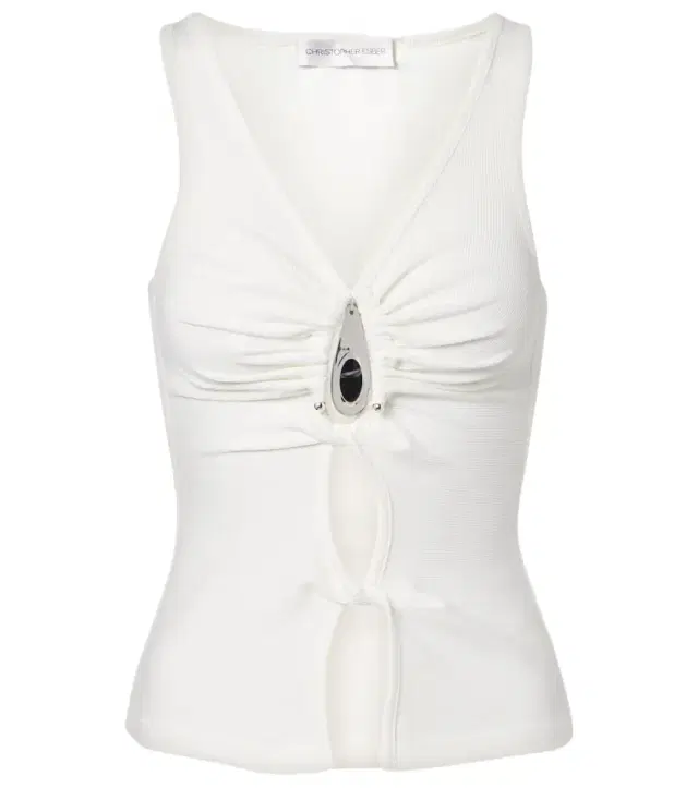 Christopher Esber Cutout ribbed-knit top