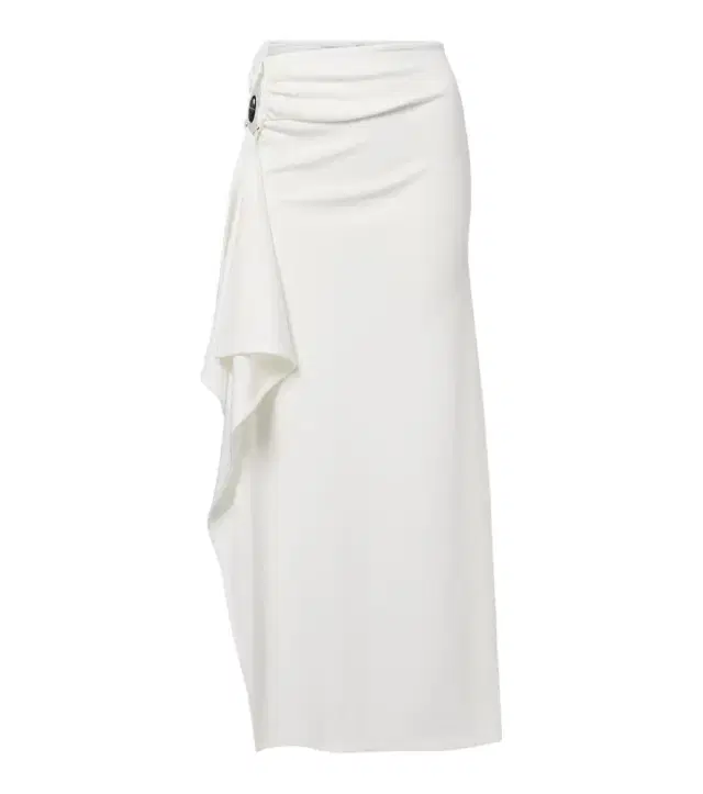 Christopher Esber Ribbed-knit draped maxi skirt