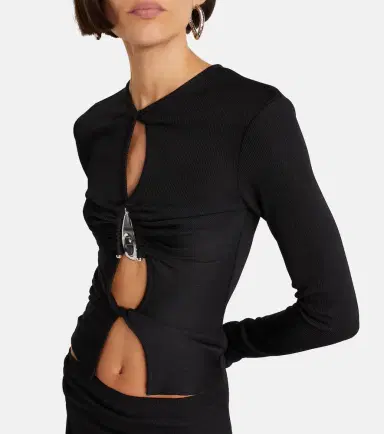 Christopher Esber Cutout ribbed-knit top | Thumbnail 4