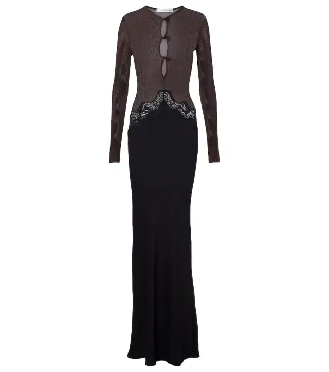 Christopher Esber Cutout lace-trimmed jersey gown