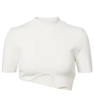 Christopher Esber Maparadita asymmetric jersey crop top | Thumbnail 1 Christopher Esber Maparadita asymmetric jersey crop top | Thumbnail 1