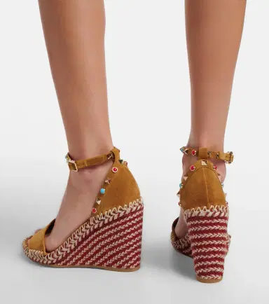 Valentino Garavani Rockstud suede wedge sandals | Thumbnail 6