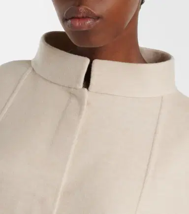 Loro Piana Salzburg leather-trimmed cashmere cape | Thumbnail 4