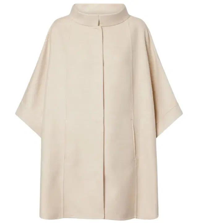 Loro Piana Salzburg leather-trimmed cashmere cape