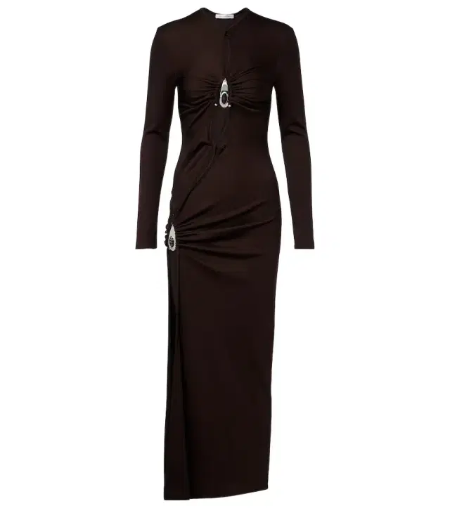 Christopher Esber Cutout ribbed-knit midi dress