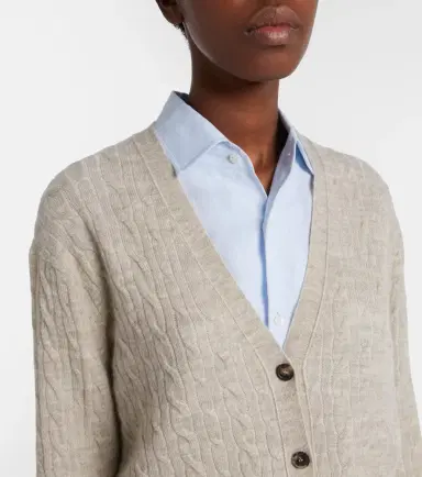 Loro Piana Walnut wool, cashmere, and silk cardigan | Thumbnail 3 Loro Piana Walnut wool, cashmere, and silk cardigan | Thumbnail 3