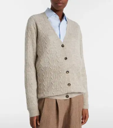 Loro Piana Walnut wool, cashmere, and silk cardigan | Thumbnail 5 Loro Piana Walnut wool, cashmere, and silk cardigan | Thumbnail 5