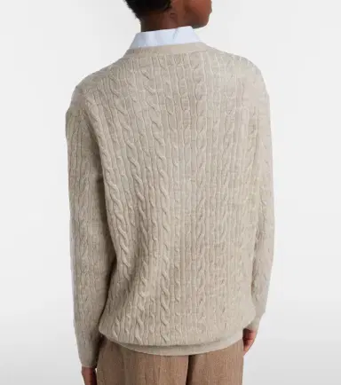 Loro Piana Walnut wool, cashmere, and silk cardigan | Thumbnail 6 Loro Piana Walnut wool, cashmere, and silk cardigan | Thumbnail 6