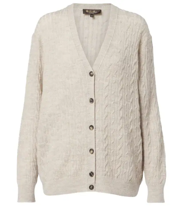 Loro Piana Walnut wool, cashmere, and silk cardigan