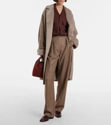 Loro Piana Maria alpaca and wool wrap coat | Thumbnail 4 Loro Piana Maria alpaca and wool wrap coat | Thumbnail 4