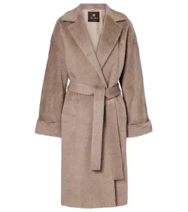 Loro Piana Maria alpaca and wool wrap coat | Thumbnail 1 Loro Piana Maria alpaca and wool wrap coat | Thumbnail 1