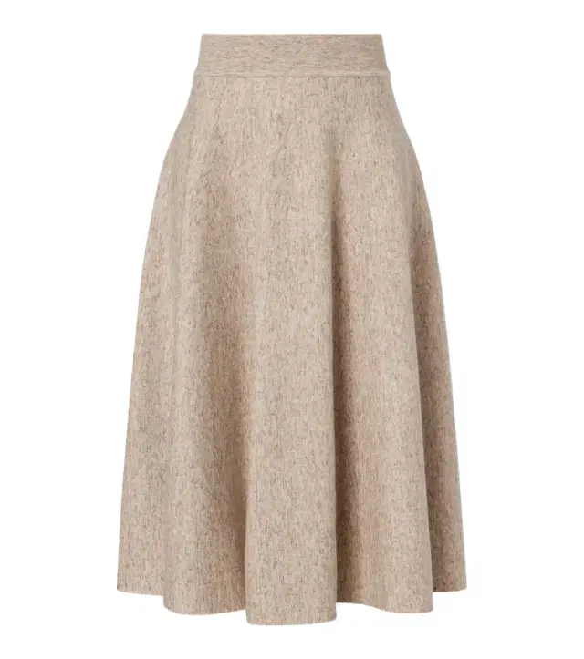 Loro Piana Cashmere, wool, and linen midi skirt