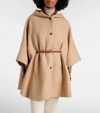 Loro Piana Belted wool and cashmere cape | Thumbnail 2